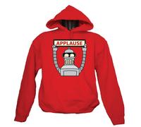 FELPA CON CAPPUCCIO UNISEX "BENDER FUTURAMA APPLAUSE" DONNA UOMO DIVERTENTE