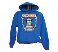 FELPA CON CAPPUCCIO UNISEX "BENDER FUTURAMA APPLAUSE" DONNA UOMO DIVERTENTE