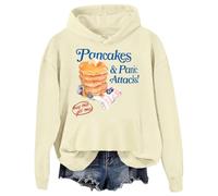Felpa con cappuccio unisex con scritta "Pancakes And Panic Attacks", Pancakes And Panic Attacks, Pancakes, Khika, M