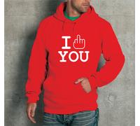 FELPA CON CAPPUCCIO UNISEX I FUCK YOU LOVE HOT FUNNY DIVERTENTE UOMO DONNA