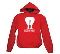 FELPA CON CAPPUCCIO UNISEX "KISS MY ASS" FUNNY HOT NOVITA' SEXY FUCK