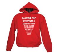 FELPA CON CAPPUCCIO UNISEX "LA COSA PIU' DIVERTENTE" GEEK FUNNY UOMO DONNA