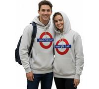 Felpa con cappuccio unisex Mind the Gap™ a punto catena ricamata, colore grigio cenere