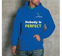 FELPA CON CAPPUCCIO UNISEX "NOBODY IS PERFECT" S - M - L UNISEX
