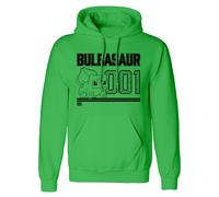 Felpa con Cappuccio Unisex Pokémon Bulbasaur Line Art Verde