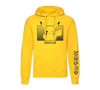 Felpa con Cappuccio Unisex Pokémon Pikachu Katakana Giallo