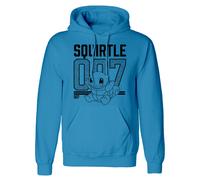 Felpa con Cappuccio Unisex Pokémon Squirtle Line Art Azzurro