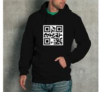 FELPA CON CAPPUCCIO UNISEX "QR CODE FUCK YOU" FUNNY HOT NOVITA' UOMO DONNA