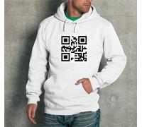FELPA CON CAPPUCCIO UNISEX "QR CODE FUCK YOU" FUNNY HOT NOVITA' UOMO DONNA