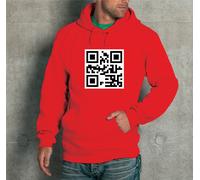 FELPA CON CAPPUCCIO UNISEX "QR CODE FUCK YOU" FUNNY HOT NOVITA' UOMO DONNA