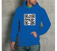 FELPA CON CAPPUCCIO UNISEX "QR CODE FUCK YOU" FUNNY HOT NOVITA' UOMO DONNA