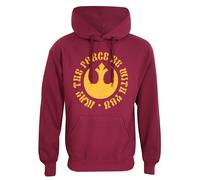 Felpa con Cappuccio Unisex Star Wars May The Force Be With You Bordeaux