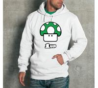 FELPA CON CAPPUCCIO UNISEX "SUPER MARIO 1UP" T-shirt DONNA UOMO