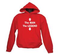 FELPA CON CAPPUCCIO UNISEX The Man The Legend HOT FUNNY DIVERTENTE TAGLIE MISTE