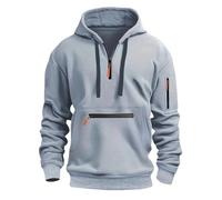 Felpa con Cappuccio Uomo, Felpa Mezza Zip Uomo Hoodies Sweatshirt Pullover Tops A Maniche Lunghe Felpa con Tasche Autunno Invernali Eleganti Hoodie, Sportiva, Casa, Palestra, Jogging, Tempo Libero