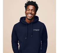 Felpa Con Cappuccio Uomo Hoodie Colore Blu Marino, L'ORIGINAL CŒUR