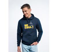 Felpa Con Cappuccio Uomo. Hoodie Colore Blu Marino, MR COOL