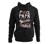 Felpa con Cappuccio Uomo, Se papà Non può Aggiustarlo Nessuno può Farlo, Idea Regalo Marito, Regali per Papa Divertenti, Felpe Padre E Figlio, Maglia Professionista, Bricolage Accessori (XXL, Nero)