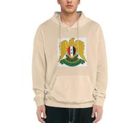 Felpa con Cappuccio Uomo Siria Araba Emblema Nazionale Pile Indossabile Pullover Felpe per Donne Uomini Comode Soffici con Cappuccio Casual Outdoor Pullover Sweatshirts