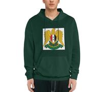 Felpa con Cappuccio Uomo Siria Araba Emblema Nazionale Pile Indossabile Pullover Felpe per Donne Uomini Comode Soffici con Cappuccio Casual Outdoor Pullover Sweatshirts