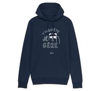 Felpa Con Cappuccio Uomo T'INQUIETE JE GERE. Felpa Colore Blu Marino