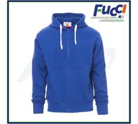 Felpa Con Cappuccio Uomo Zip Intera e Tasche Leggera in Cotone Maglia da Lavoro