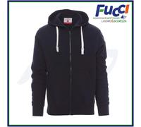 Felpa Con Cappuccio Uomo Zip Intera e Tasche Leggera in Cotone Maglia da Lavoro