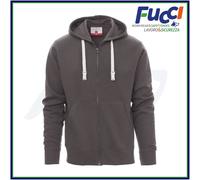Felpa Con Cappuccio Uomo Zip Intera e Tasche Leggera in Cotone Maglia da Lavoro
