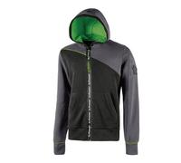 Felpa con cappuccio Jupiter taglia XL grigio verde U-Power