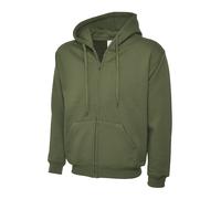 Felpa Con Cappuccio Zip Completa Da Uomo Pesante Classica Uneek Unisex Adulto