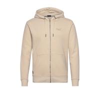 Felpa con cappuccio zip con logo Superdry Essential Beige M