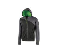 Felpa con cappuccio Jupiter taglia L grigio verde U-Power