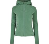 URBAN CLASSICS Felpa Donna con Cappuccio, Felpa Femminile, Maniche Lunghe in Pile, Buco Scaldamani, Taglio Lungo, Colore salvia, Taglia XL