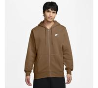 Felpa con cerniera a cappuccio Nike Club Marron XL