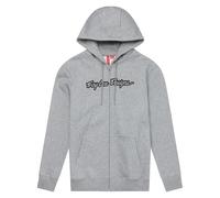 Felpa con cerniera a cappuccio Troy Lee Designs Signature Gris M