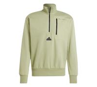 Felpa con cerniera a metà adidas City Escape Fleece Vert M
