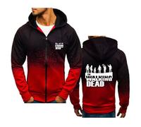 Felpa con cerniera da uomo for The Walking Dead, felpa sportiva slim primaverile e autunnale(B,4XL)