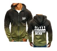 Felpa con cerniera da uomo for The Walking Dead, felpa sportiva slim primaverile e autunnale(C,2XL)