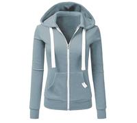 Felpa con Cerniera Donna, Felpa con Cappuccio Donna Vintage Leggero Traspirante Sportiva Felpe Slim Fit Ad Asciugatura Rapida Cappotto Felpa Inter Donna per La Vita Quotidiana E Lo Sport