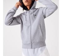 Lacoste - Felpa Grigia Cappuccio Logo Zip Tasche Frontali - - Sweatshirts & Hoodies - Uomo - Grigio - XL