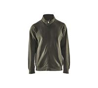 Felpa con chiusura lampo, M, Verde militare
