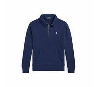 Felpa con collo a polo, S-XL Blu S Tinta unita