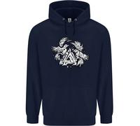 Felpa Con Il Simbolo Valknut Dei Vichinghi E I Corvi Uomo