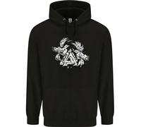 Felpa Con Il Simbolo Valknut Dei Vichinghi E I Corvi Uomo