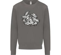 Felpa Con Jumper Con Simbolo Valknut Dei Corvi Uomo