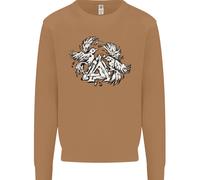 Felpa Con Jumper Con Simbolo Valknut Dei Corvi Uomo