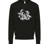 Felpa Con Jumper Con Simbolo Valknut Dei Corvi Uomo