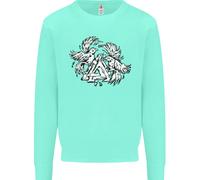 Felpa Con Jumper Con Simbolo Valknut Dei Corvi Uomo