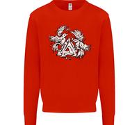 Felpa Con Jumper Con Simbolo Valknut Dei Corvi Uomo