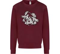 Felpa Con Jumper Con Simbolo Valknut Dei Corvi Uomo